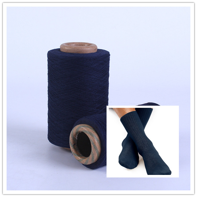 Navy Blue Yarn for Socks Regenerated Cotton Yarn