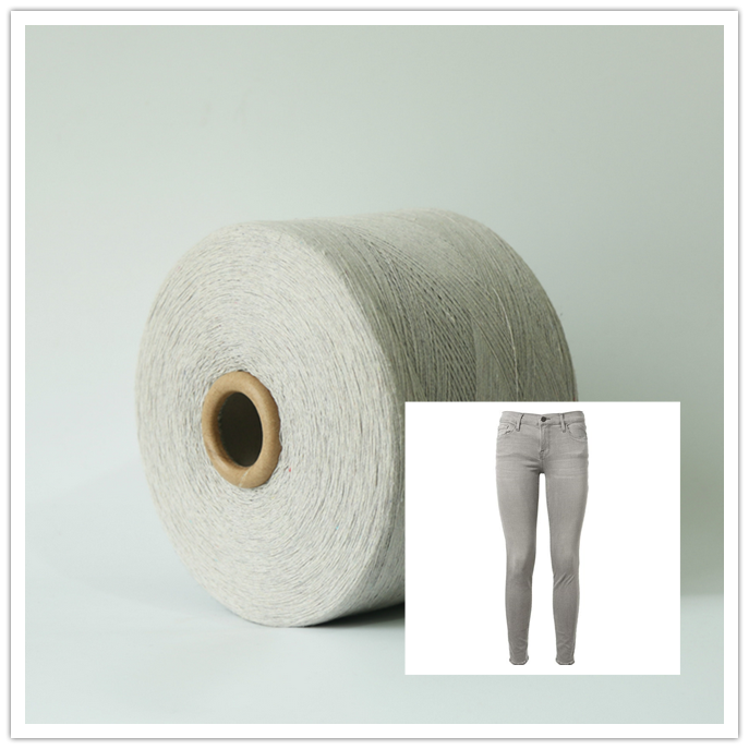 Light Gray Ne 10s/1 Recycled/Regenerated Cotton Yarn for Jeans