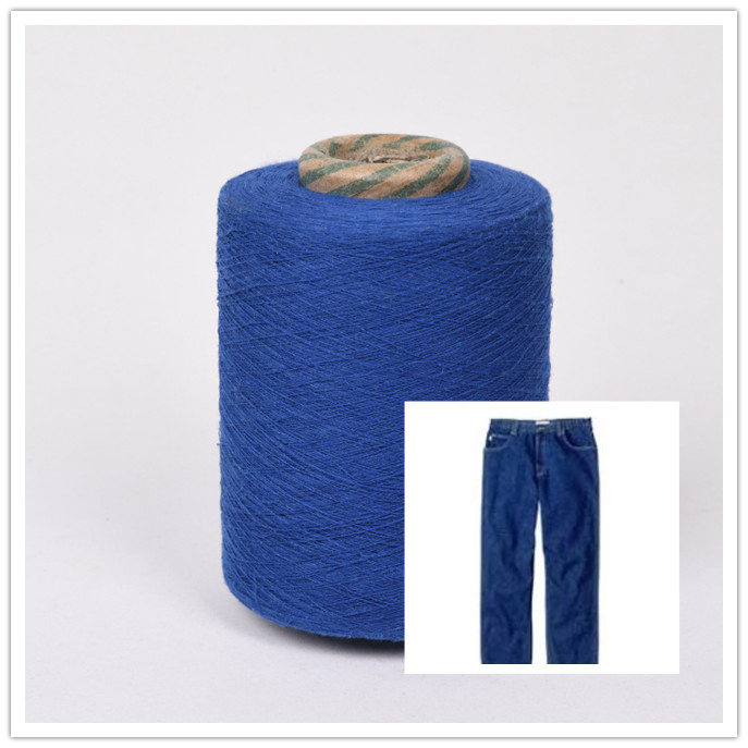 Blue Ne 8s/10s/12s OE Regenerated Cotton Polyester Yarn for Jeans