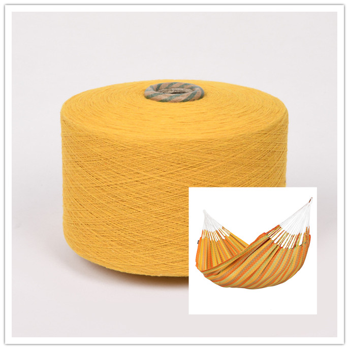 4s/8s Gold Yellow Recycled Cotton Yarn for Making Hammocks