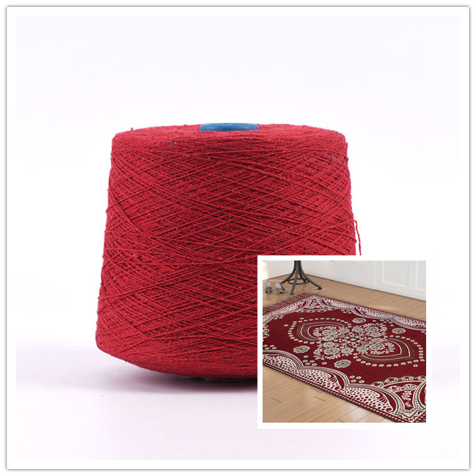 Ne 6/2 Red Open End Regenerated Cotton Yarn for Carpet Rugs