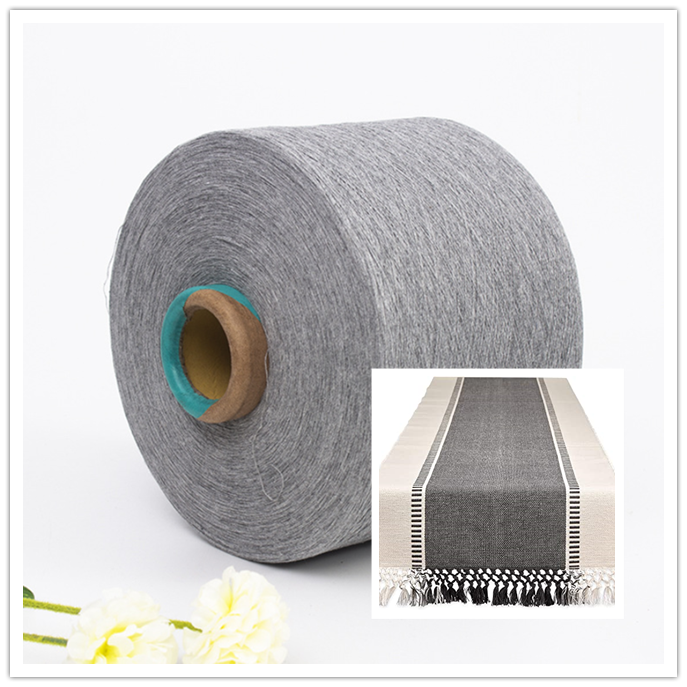 Gray Recycled Cotton/Polyester Blend Yarn for Rug Carpet OE Regenerated Yarn