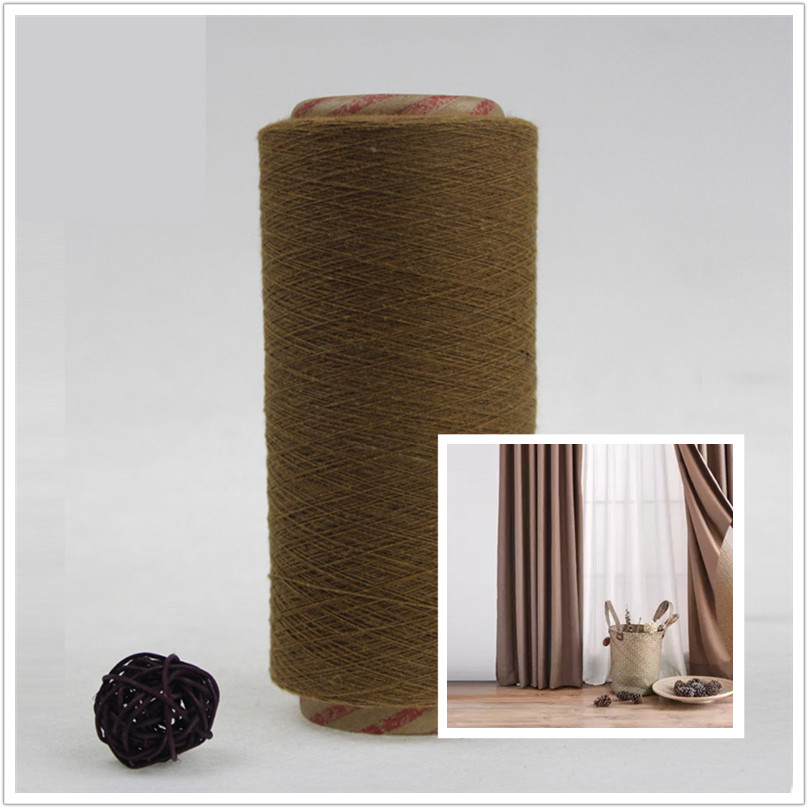 16s Dark Brown Curtain Yarn Open End Recycled Cotton Blend Yarn