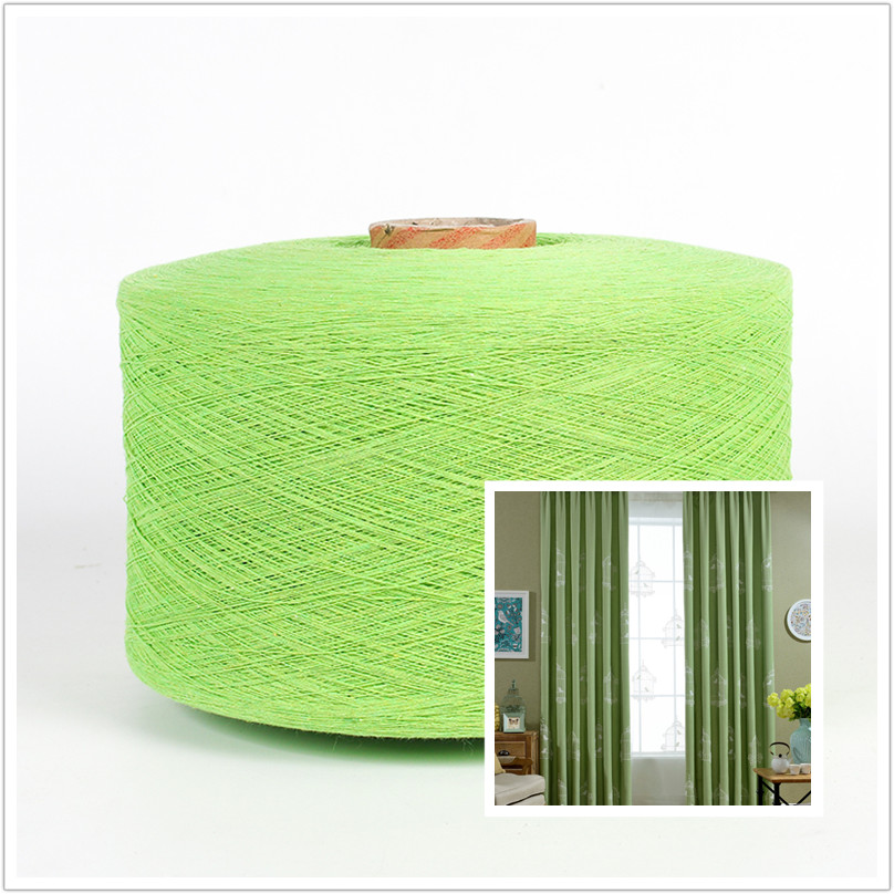 Green Yarn Recycled Cotton/Polyester Blend Yarn for Making Curtain