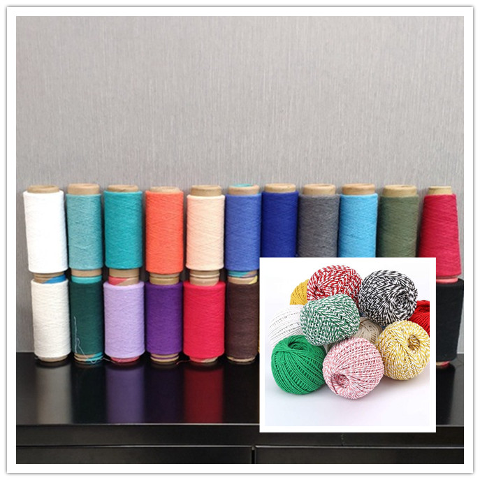 8s/12s/16s Colors Recycled Cotton Blend Yarn for Making Ropes