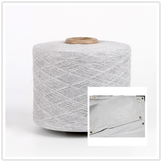 Light Gray Cotton Polyester Blend Yarn for Making Canvas Tarp