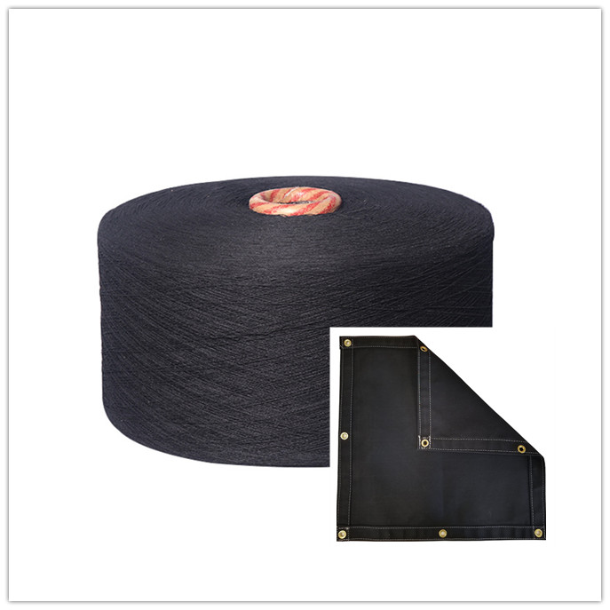 Black Cotton Polyester Blend Yarn for Making Canvas Tarp