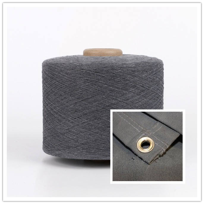 Dark Gray Cotton Polyester Blend Yarn for Making Canvas Tarp