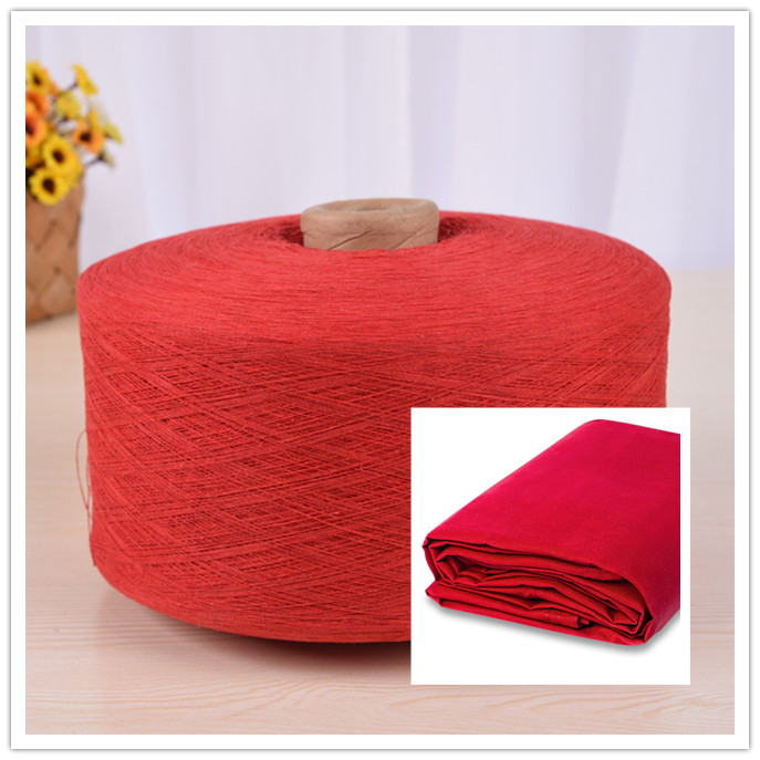 Red Cotton Polyester Blend Yarn for Making Canvas Tarp